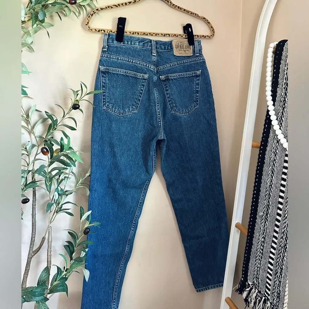Vintage GAP Classic Fit Ankle Jeans Size 8 100% Cotton High Rise Straight Wash